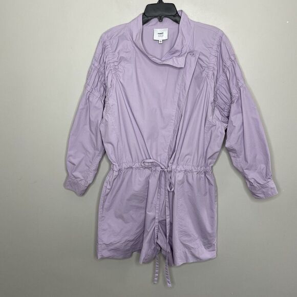 AKNVAS Womens Ketevan Romper Small S Purple Cotton USA Long-Sleeve Tie-Waist - Picture 4 of 15